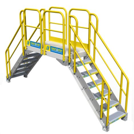 ErectaStep’s industrial line of metal stairs and industrial maintenance work platforms
